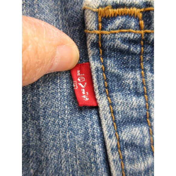 VINTAGE Levis 569 Shorts 32 Jorts Loose Fit Skater Y2K Red Tab Denim * - Picture 8 of 13